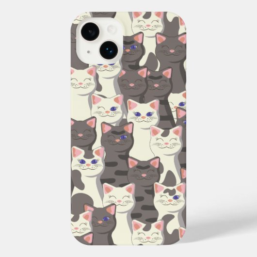 Motif de chats blancs et gris (Verso)