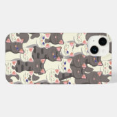 Motif de chats blancs et gris (Verso Horizontal)