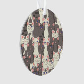 Motif de chats blancs et gris (devant)