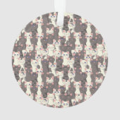 Motif de chats blancs et gris (dos)