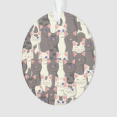 Motif de chats blancs et gris (devant)