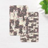 Motif de chats blancs et gris (Bureau)