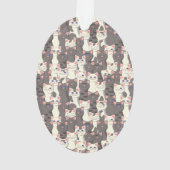 Motif de chats blancs et gris (dos)