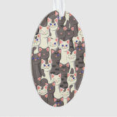 Motif de chats blancs et gris (devant)