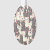 Motif de chats blancs et gris (devant)
