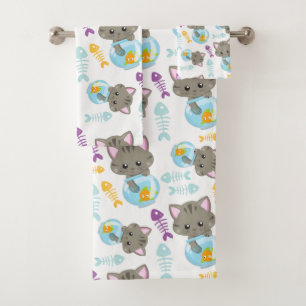 Motif De Chats, Chats Mignons, Chatons, Poisson