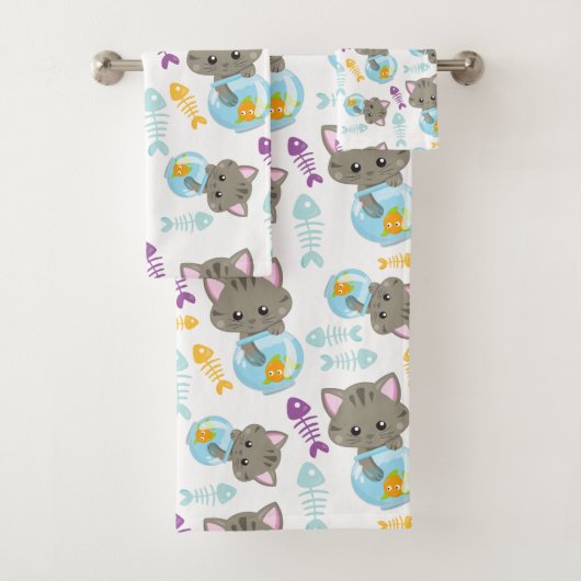 Motif De Chats, Chats Mignons, Chatons, Poisson (En situation)