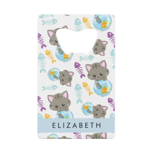 Motif De Chats, Chats Mignons, Chatons, Votre Nom (Devant)