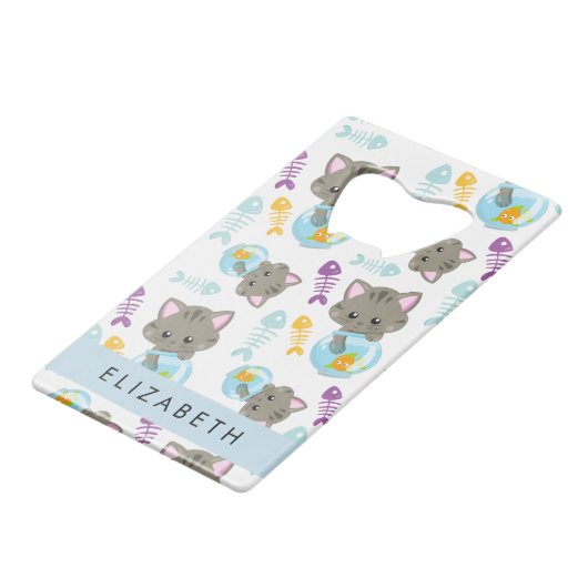 Motif De Chats, Chats Mignons, Chatons, Votre Nom (Dos Angle)