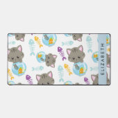 Motif De Chats, Chats Mignons, Chatons, Votre Nom (Recto)