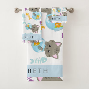 Motif De Chats, Chats Mignons, Chatons, Votre Nom