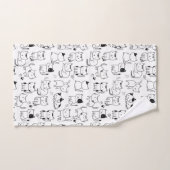 Motif de chats gribouillés mignons (Serviette à main)