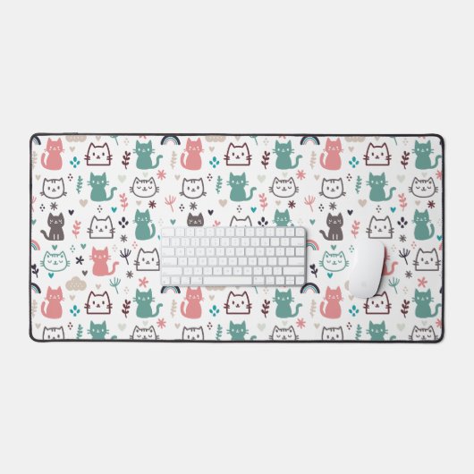 Motif de chats mignons (Clavier et souris)