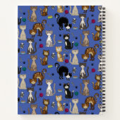 Motif de chats mignons Carnet personnalisé (Dos)