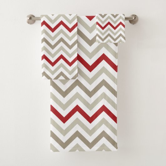 Motif de Chevron blanc gris rouge (En situation)