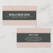motif de chevron clair carte de visite (Devant / Derrière)