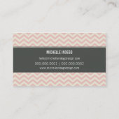 motif de chevron clair carte de visite (Dos)