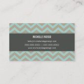 motif de chevron clair carte de visite (Dos)