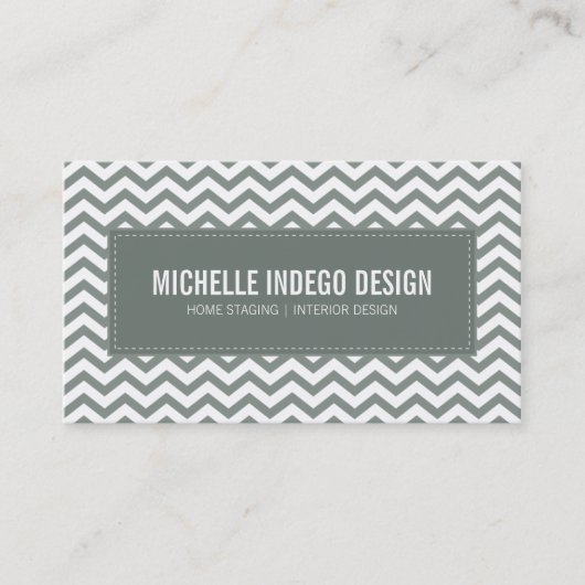 motif de chevron frais carte de visite (Devant)