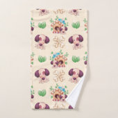 Motif de chien adorable  (Serviette à main)