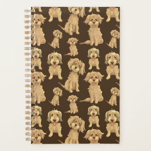 Motif de chien Brown labradoodle doré endoodle mig