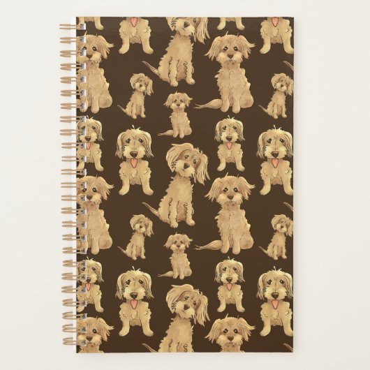 Motif de chien Brown labradoodle doré endoodle mig (Devant)