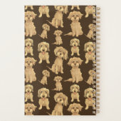 Motif de chien Brown labradoodle doré endoodle mig (Dos)