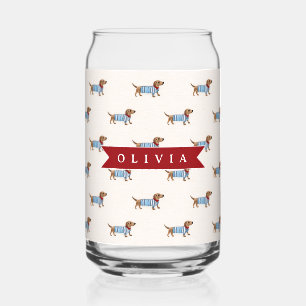 Motif de chien Dachshund mignon et chic personnali