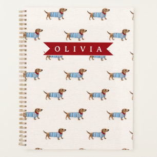 Motif de chien Dachshund mignon et chic personnali