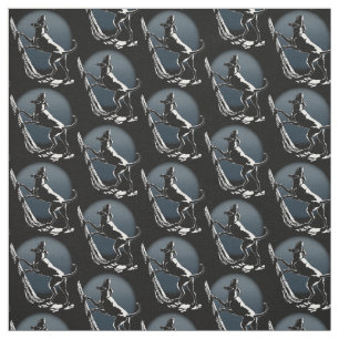 Motif de chien de chasse de tissu de tissu d'art