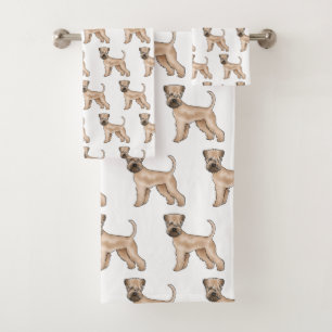 Motif de chien de dessin animé Soft-Coated Wheaten