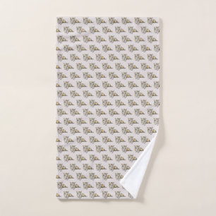 Motif de chien mignon Corgi sur Grey Arrière - pla