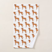 Motif de chien pointer dessin animé mignon Vizsla (Serviette à main)