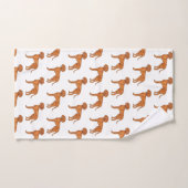 Motif de chien pointer dessin animé mignon Vizsla (Serviette à main)
