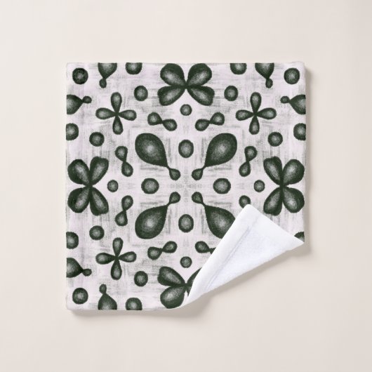 Motif De Chimie Design En Noir Et Blanc (Gant de toilette)