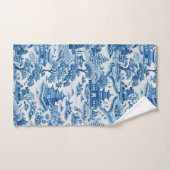 Motif de chinoiserie bleu et blanc (Serviette à main)