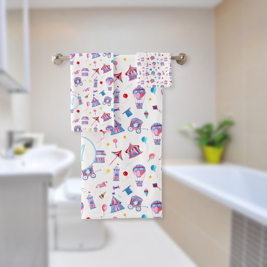 Motif de cirque vintage | bleu turquoise