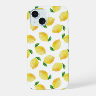 Motif de citron à l'aquarelle