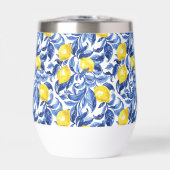 Motif de citron à l'aquarelle bleue (Avant)