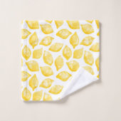 Motif de citron à l'aquarelle Citrus (Gant de toilette)