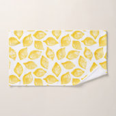 Motif de citron à l'aquarelle Citrus (Serviette à main)