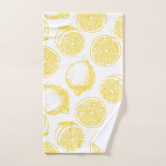 Motif de citron à main (Serviette à main)