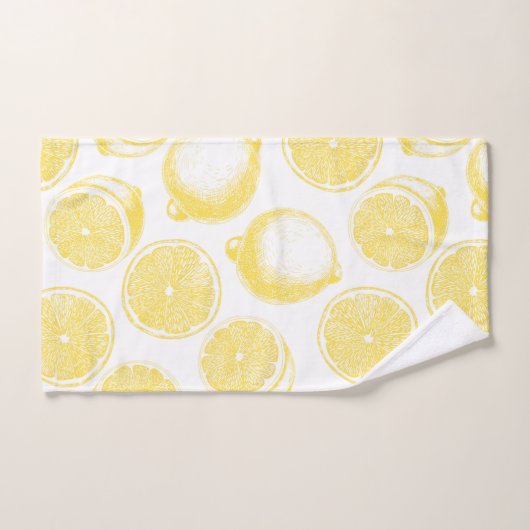Motif de citron à main (Serviette à main)