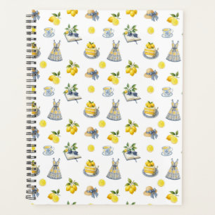 Motif de citron d'été méditerranéen