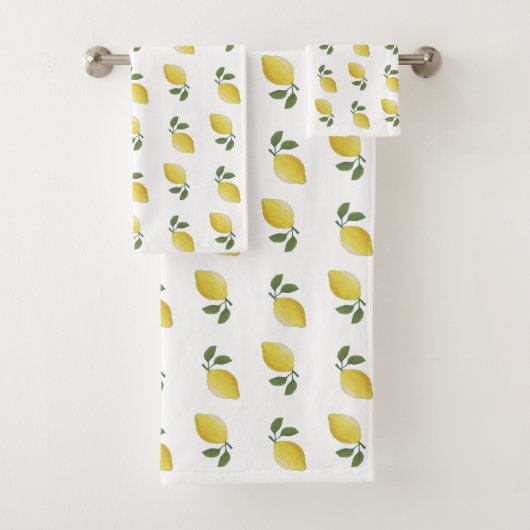 Motif de citron jaune sur fond blanc (En situation)