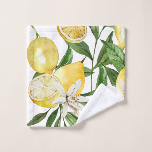 Motif de citrons et citrons d'été (Gant de toilette)