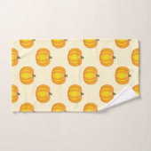 Motif de citrouille automne jaune (Serviette à main)