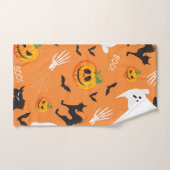 Motif de Citrouille de chat Ghost Halloween (Serviette à main)