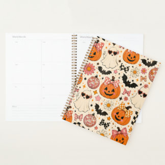 Motif de citrouille Halloween rose mignon avec des