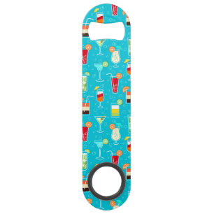 Motif de cocktail sur l'arrière - plan turquoise